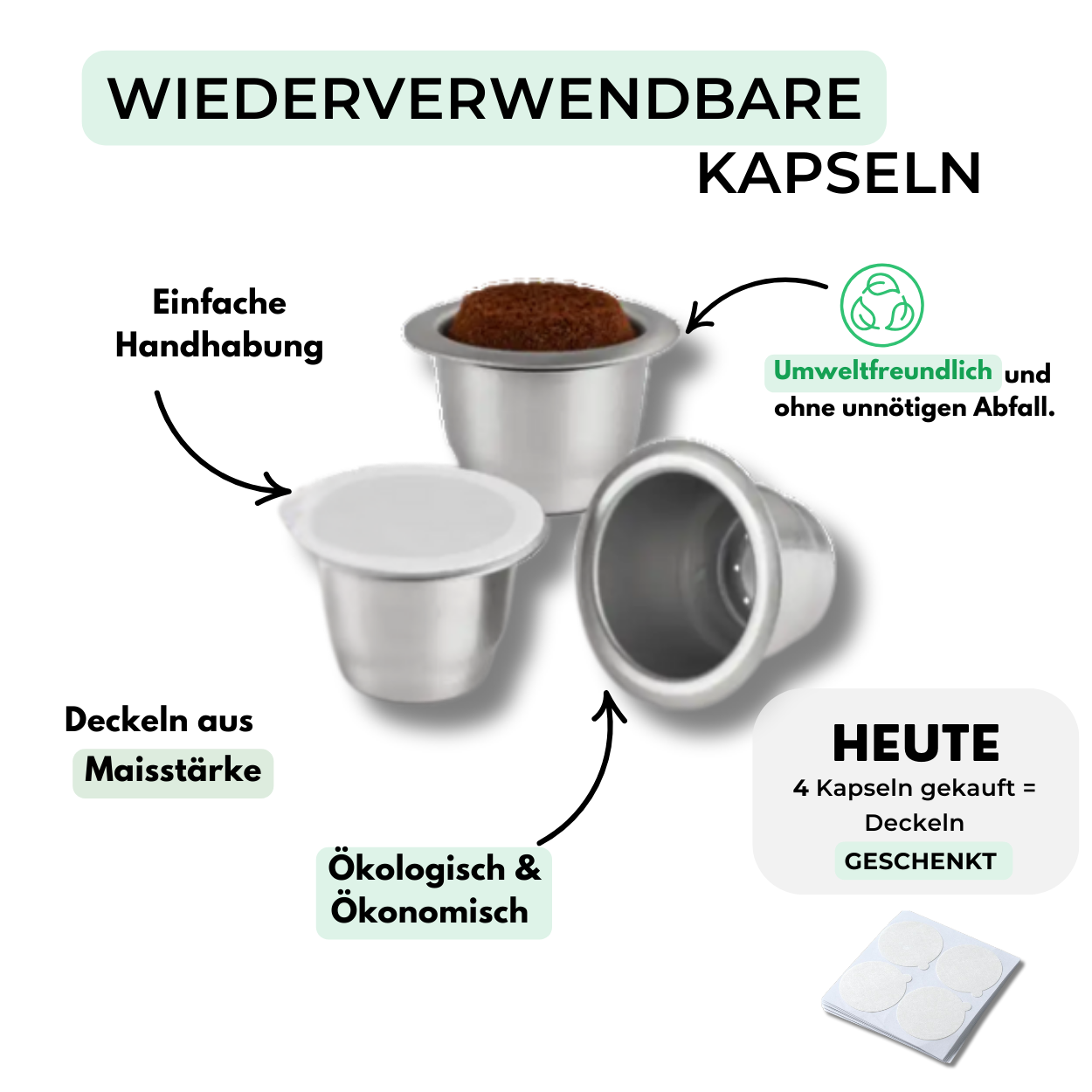 Wiederverwendbare Kaffeekapsel