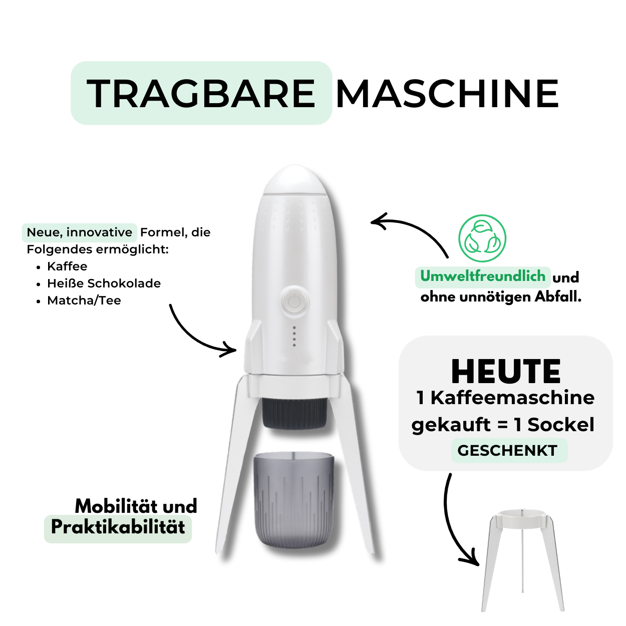 Tragbare Espressomaschine Rocket