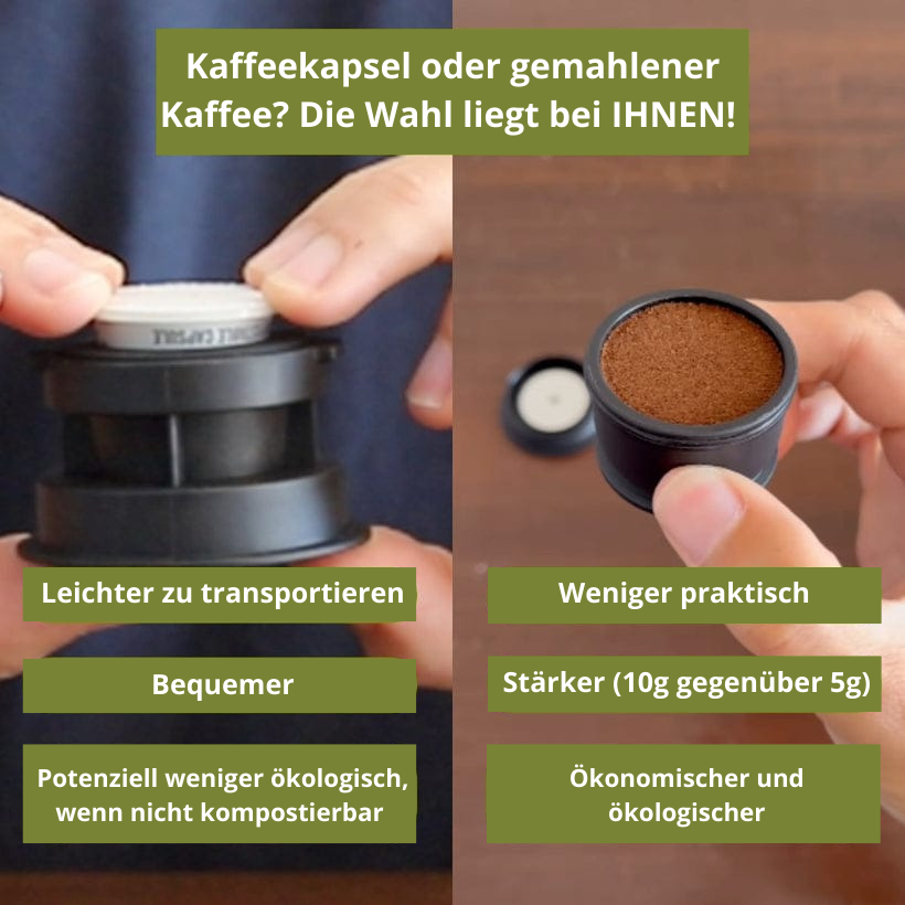 Drei Fusion Tragbare Kaffeemaschine