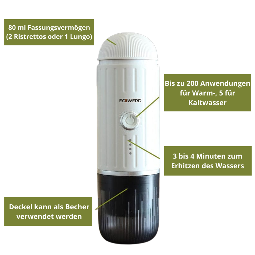 Drei Fusion Tragbare Kaffeemaschine