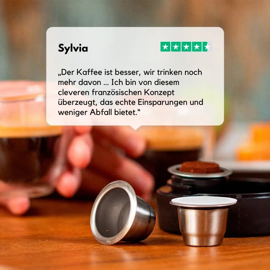 Wiederverwendbare Kaffeekapsel