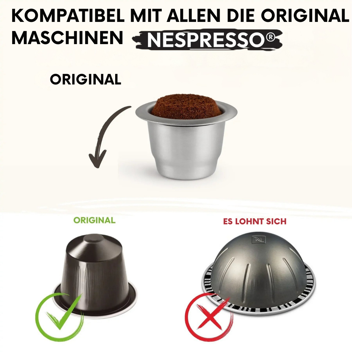 Wiederverwendbare Kaffeekapsel